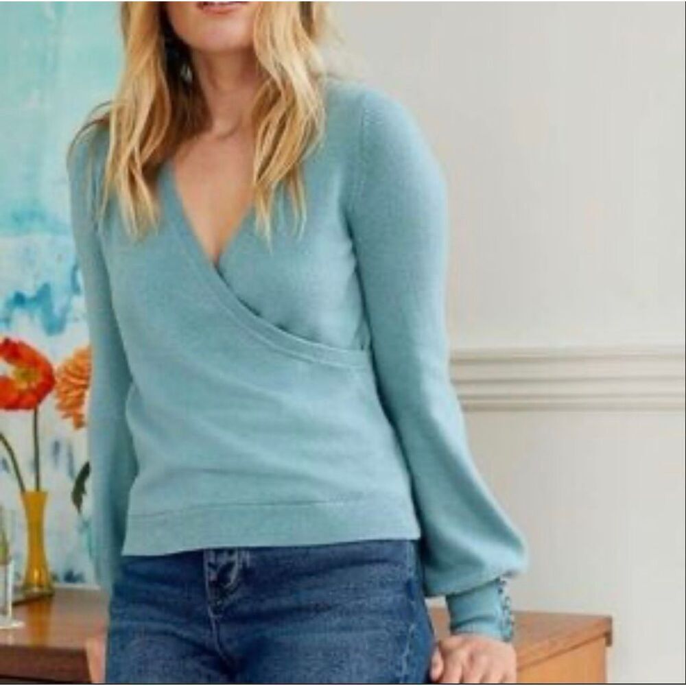 Boden Maddie Faux Wrap Sweater 10